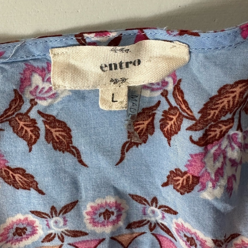 Entro Women’s Long Sleeve Bohemian Festival Vibes Button Down Maxi Dress Size L - Picture 6 of 9